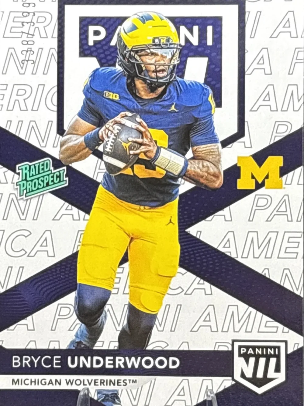 Panini Michigan Wolverines Bryce Underwood Rated Prospect Trading Card